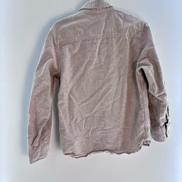H&M Boys Size 6 Medium Tan Beige Button Down Collared Shirt - Picture 2 of 9